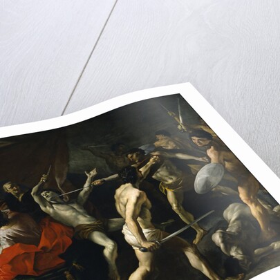 Gladiator fights at a Banquet by Giovanni Lanfranco