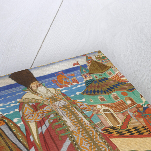 Illustration for the Fairy tale of the Tsar Saltan by A. Pushkin by Ivan Yakovlevich Bilibin