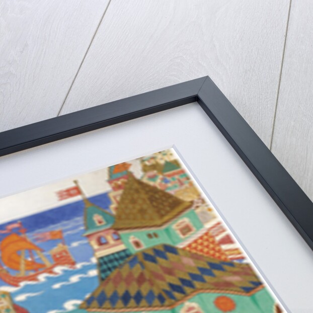 Illustration for the Fairy tale of the Tsar Saltan by A. Pushkin by Ivan Yakovlevich Bilibin