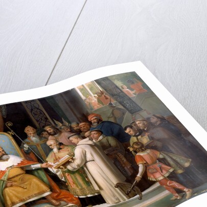 Charlemagne receives Alcuin, 780 by Jean-Victor Schnetz