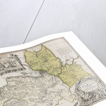 Map of Ingria with View of Saint Petersburg by Johann Baptist Homann