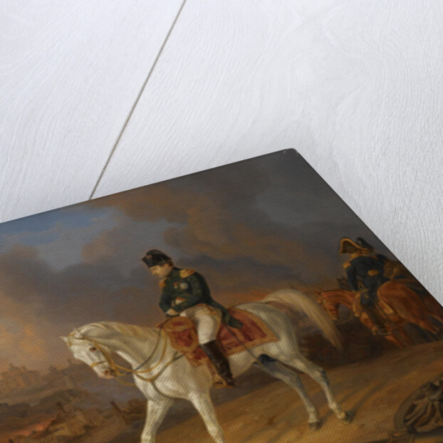Napoleon Bonaparte before the burning City of Smolensk by Albrecht Adam