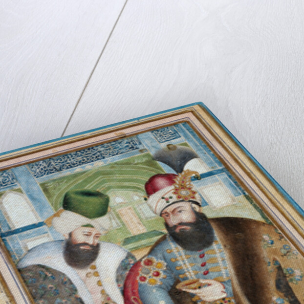 Karim Khan Zand with the Ottoman Ambassador Vehbi Effendi by Abu'l Hasan Ghafari al-Mustawfi