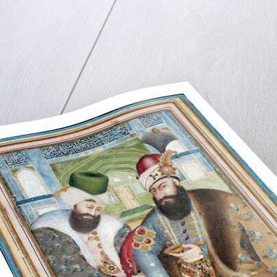 Karim Khan Zand with the Ottoman Ambassador Vehbi Effendi by Abu'l Hasan Ghafari al-Mustawfi