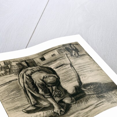 Peasant Woman Planting Potatoes by Vincent van Gogh