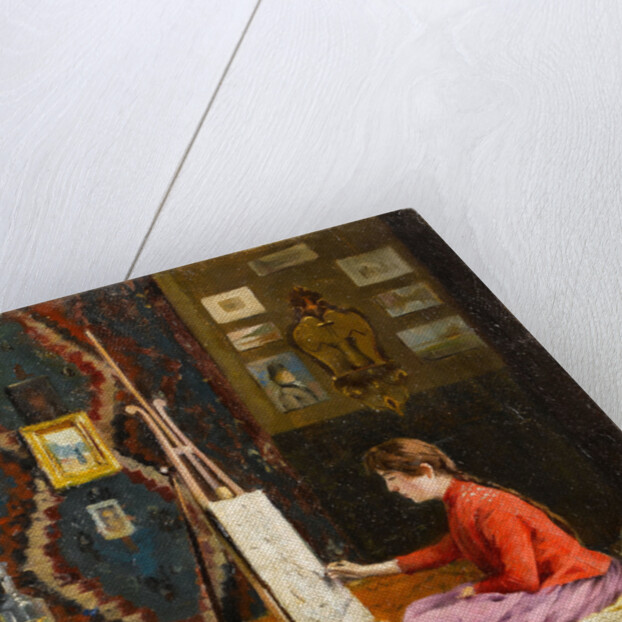 Girl Painter and Her Studio by Halil Pasha