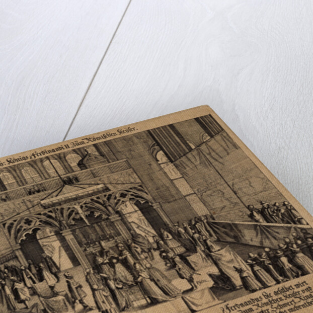 The coronation of King Ferdinand II as Holy Roman Emperor by Eberhard Kieser