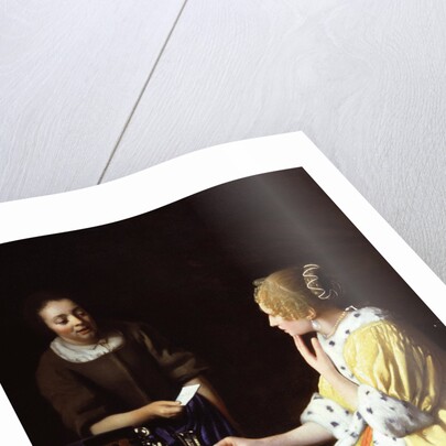 Lady with Her Maidservant Holding a Letter by Jan Vermeer
