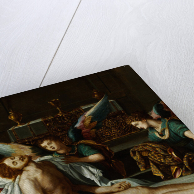 The Body of Christ Anointed by Two Angels by Alessandro Allori