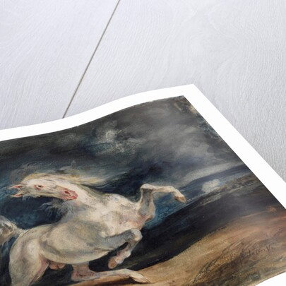 Horse Frightened by Lightning by Eugène Delacroix