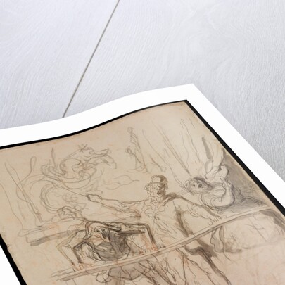 The Side-Show by Honoré Daumier