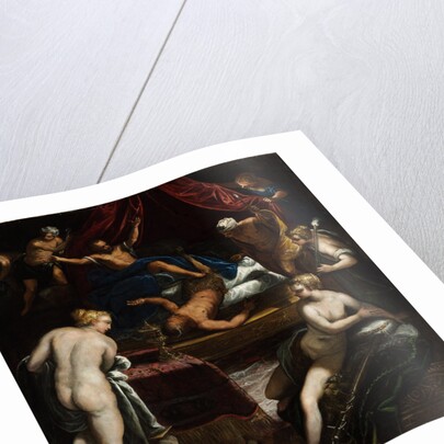 Hercules Expelling the Faun from Omphales Bed by Jacopo Tintoretto