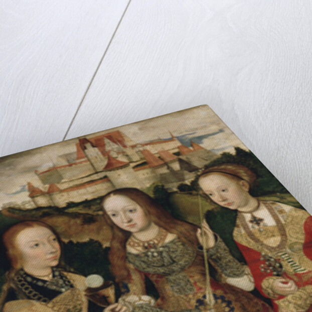 Altarpiece with the Martyrdom of Saint Catharine, right wing: The Saint Barbara, Ursula and Margaret by Lucas Cranach the Elder