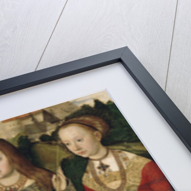Altarpiece with the Martyrdom of Saint Catharine, right wing: The Saint Barbara, Ursula and Margaret by Lucas Cranach the Elder