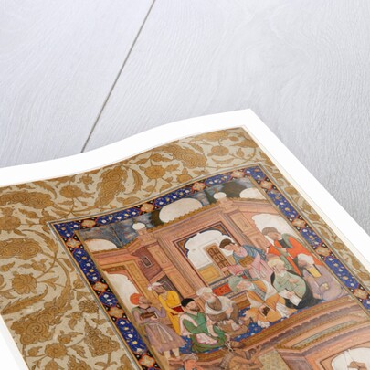 Sufi Reunion. Miniature from Nafahat al-Uns (Breaths of Fellowship) by Jami by Anonymous