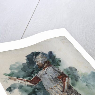 Ruslan. Costume design for the opera Ruslan and Lyudmila by M. Glinka by Valentin Alexandrovich Serov