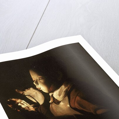 Boy Blowing at Lamp by Georges de La Tour