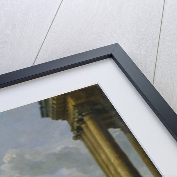 Architectural Capriccio of the Roman Forum with Philosophers and Soldiers among Ancient Ruins by Giovanni Paolo Panini