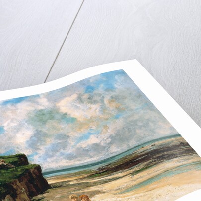 The Beach at Saint-Aubin-sur-Mer by Gustave Courbet