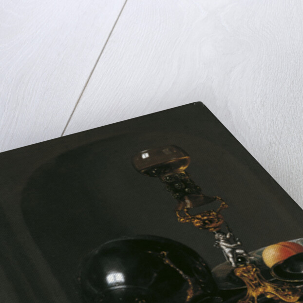 Still Life with glass of wine and pewter jug by Jan Jansz. Treck