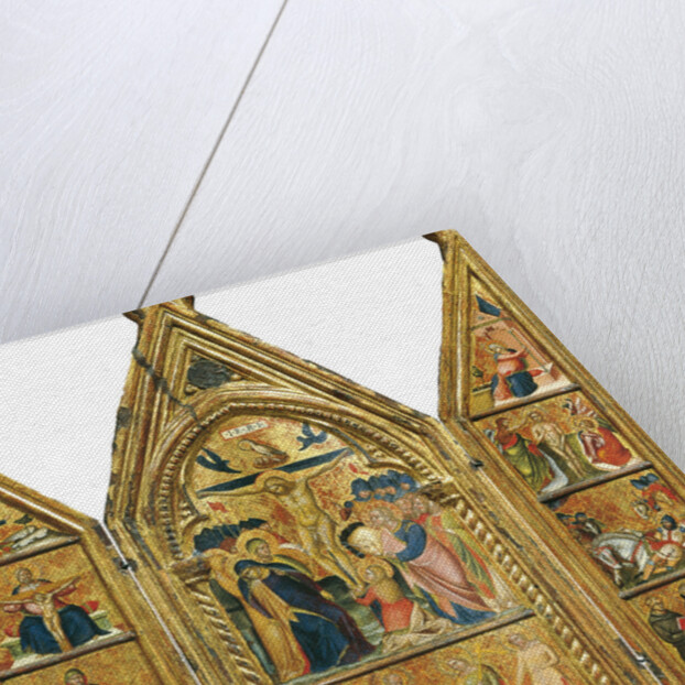 Portable Triptych with a central Crucifixion by Lorenzo Veneziano