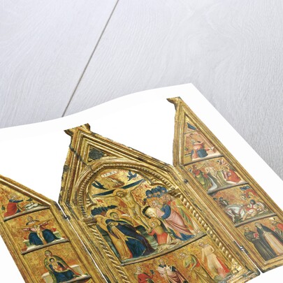 Portable Triptych with a central Crucifixion by Lorenzo Veneziano