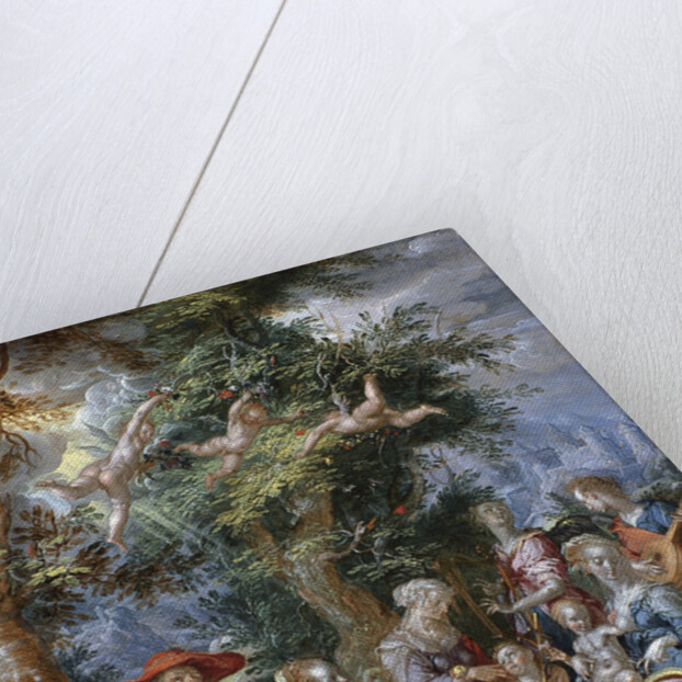The Holy Family with Saints and Angels by Joachim Wtewael