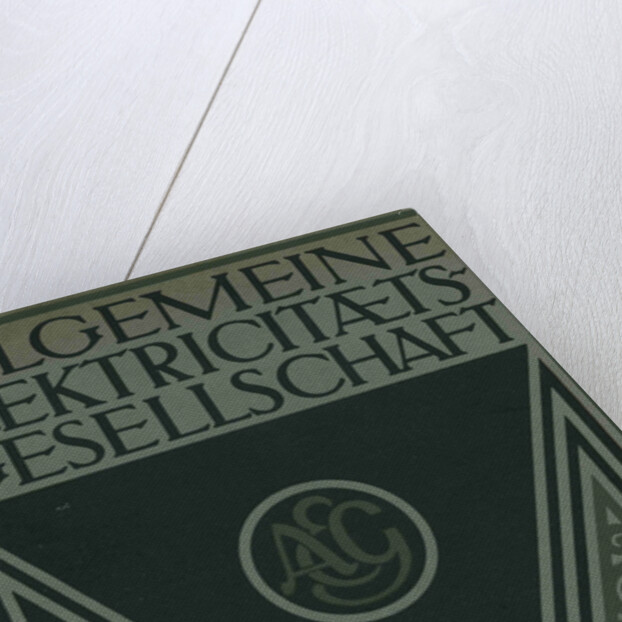 Title page of an AEG product brochure by Peter Behrens