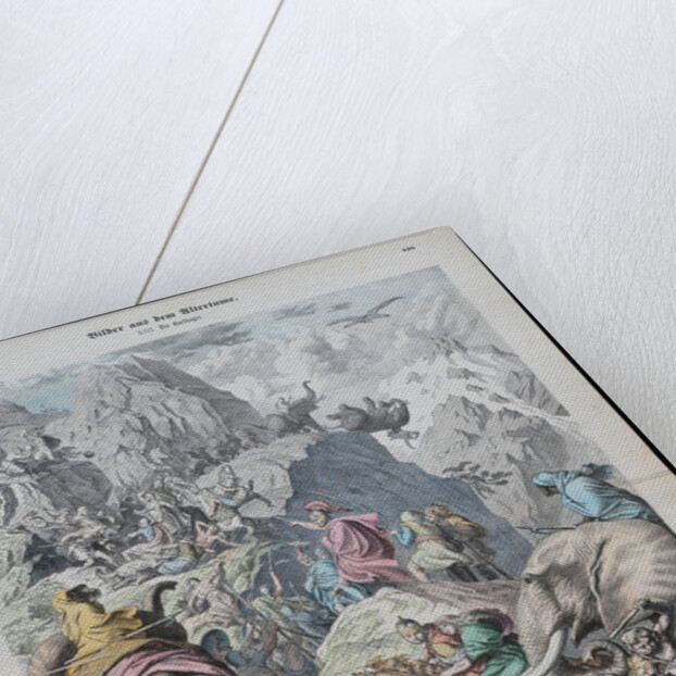 Hannibal Crosses the Alps (from Münchener Bilderbogen) by Gottlob Heinrich Leutemann
