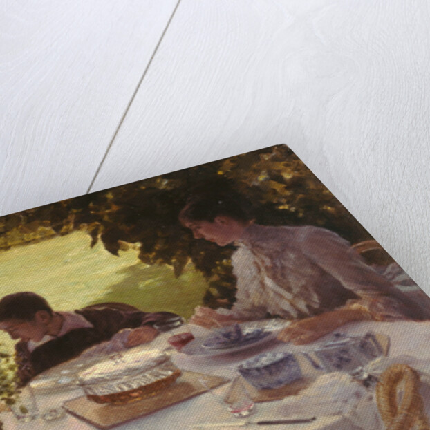 Breakfast in the garden by Giuseppe De Nittis