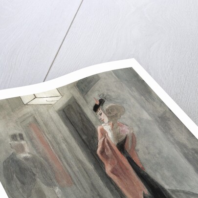 Street corner, four in the morning (Parodie humaine) by Félicien Rops