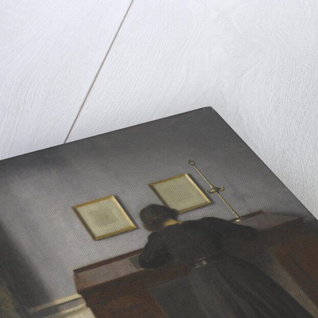 Ida Standing at a Desk by Vilhelm Hammershøi