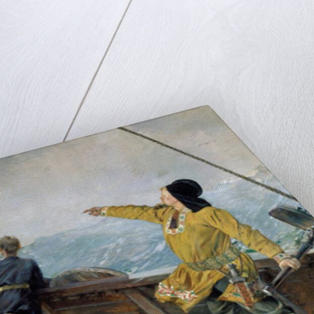 Leiv Eiriksson discovers America by Christian Krohg