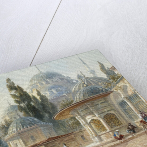 The Sehzade Mosque in Constantinople by Eugène-Napoleon Flandin