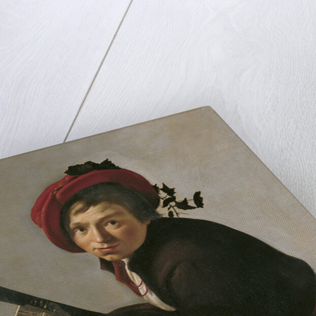 Young Man Playing a Theorbo by Jan Gerritsz van Bronckhorst