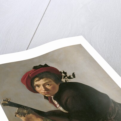 Young Man Playing a Theorbo by Jan Gerritsz van Bronckhorst