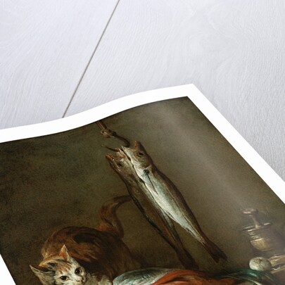 Still Life With Cat and Fish by Jean-Baptiste Siméon Chardin