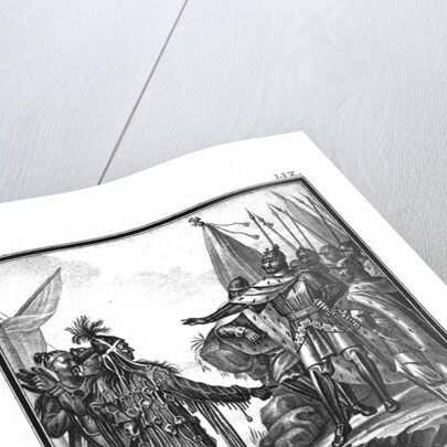 The Russian princes rejects the offer of the Ambassador of Batu Khan. 1237 (From Illustrated Karamz by Boris Artemyevich Chorikov