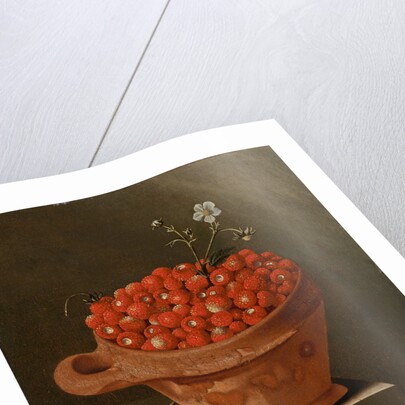 Still life with strawberries in a clay pot, 1704 by Adriaen Coorte