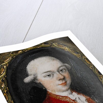 Miniature portrait of Wolfgang Amadeus Mozart, 1777 by Anonymous