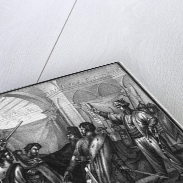 The quarrel between the Russian princes before the Khans ambassador in 1296 (From Illustrated Kara by Boris Artemyevich Chorikov