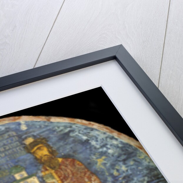 Grand Prince Yaroslav II Vsevolodovich with model of the Nereditsa Church before Christ, 12th centur by Ancient Russian frescos