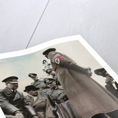 Adolf Hitler, Ferdinand Porsche, Walter Buhle and Albert Speer inspecting a Panzer tank at March 194 by Anonymous