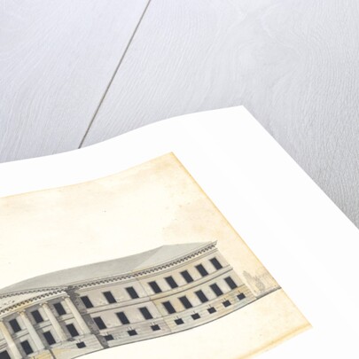 Elevation of the the facade of the Academy of Science in St. Petersburg by Giacomo Antonio Domenico Quarenghi