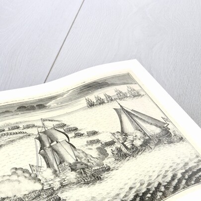 The battle at the mouth of the Neva on May 18, 1703, 1720s by Alexei Fyodorovich Zubov