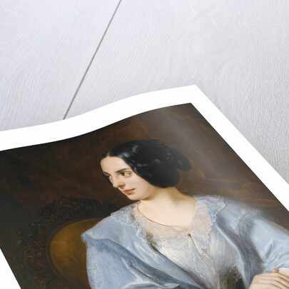 Portrait of the actress of the Imperial theatre Vera Samoylova, 1845 by Eugéne Pluchart