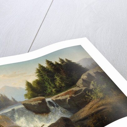 Mountain landscape with waterfall, c. 1853 by Adolf Kosárek