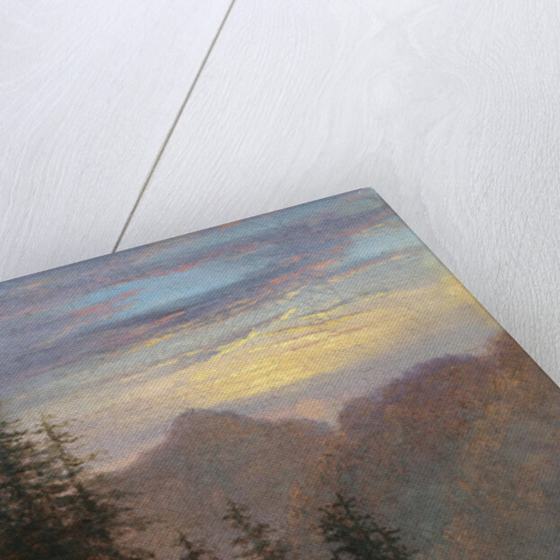 Mountain landscape at dusk by Carl Gustav Carus