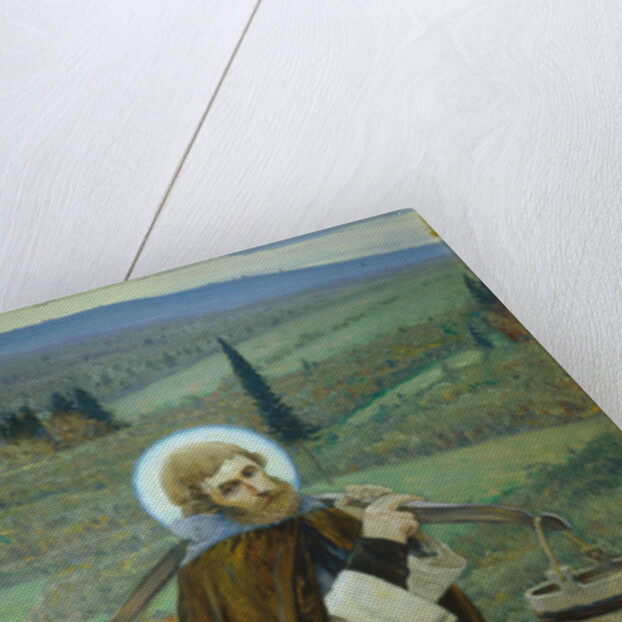 Saint Sergius labours (Triptych, Left part), 1896 by Mikhail Vasilyevich Nesterov