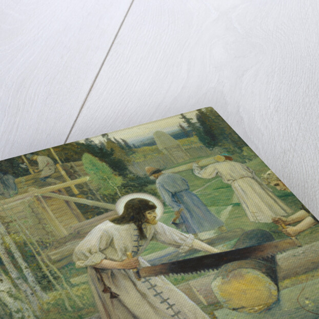 Saint Sergius labours (Triptych, Mid part), 1896 by Mikhail Vasilyevich Nesterov